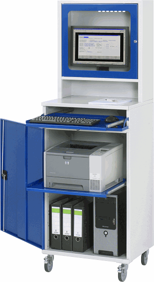 Bild von Computer-Schrank - Modell 65, B 650 x T 520 x H 1860 mm