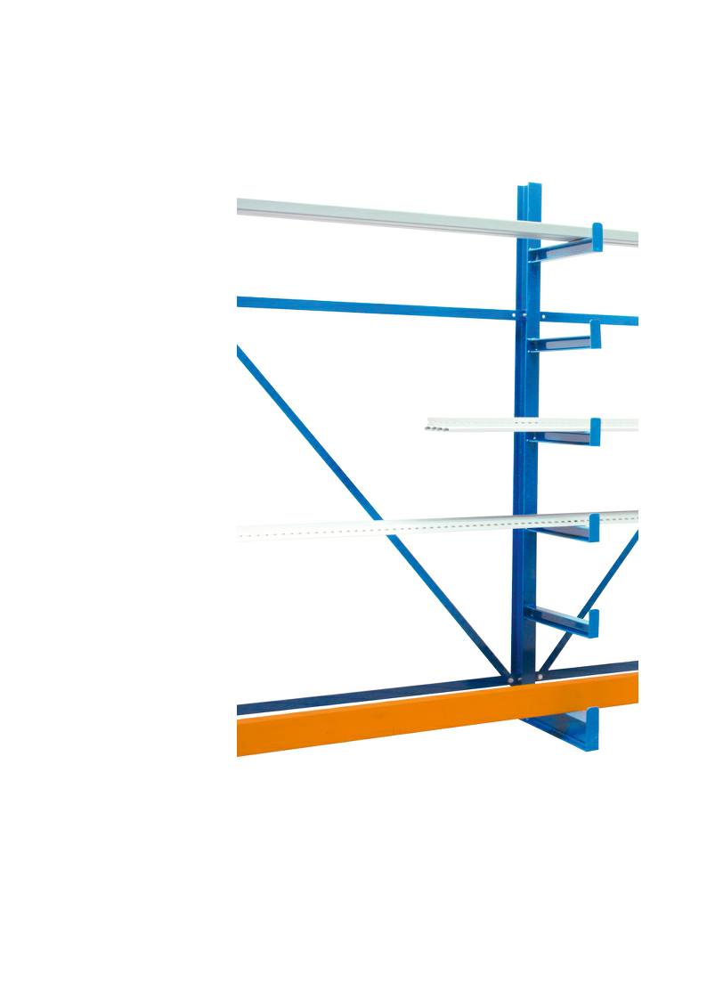 Bild von Kragarmregal einseitig Anbauregal