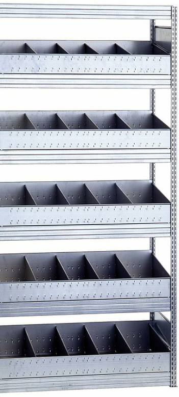 Bild von Kleinteilanbauregal mit Schüttensets Breite 1005 mm