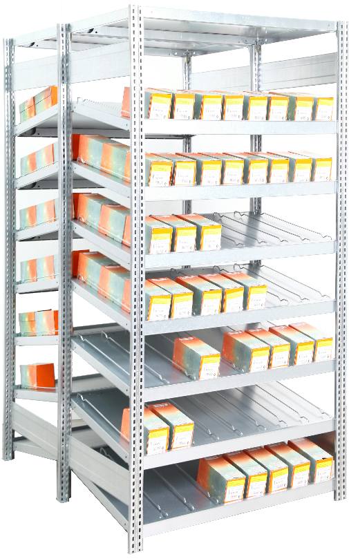 Bild von Kanban Doppelgrundregal 2000x1005x(2x500) mm HxLxT