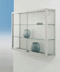 Bild von Wandvitrine 1020x1520x300 mm HxBxT, mit ESG-Verglasung, Dekorplatte weiss, runde Profile